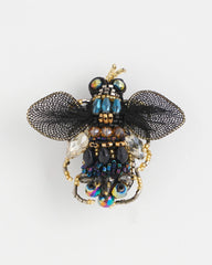 Chico's Beaded Bee Brooch BLACK