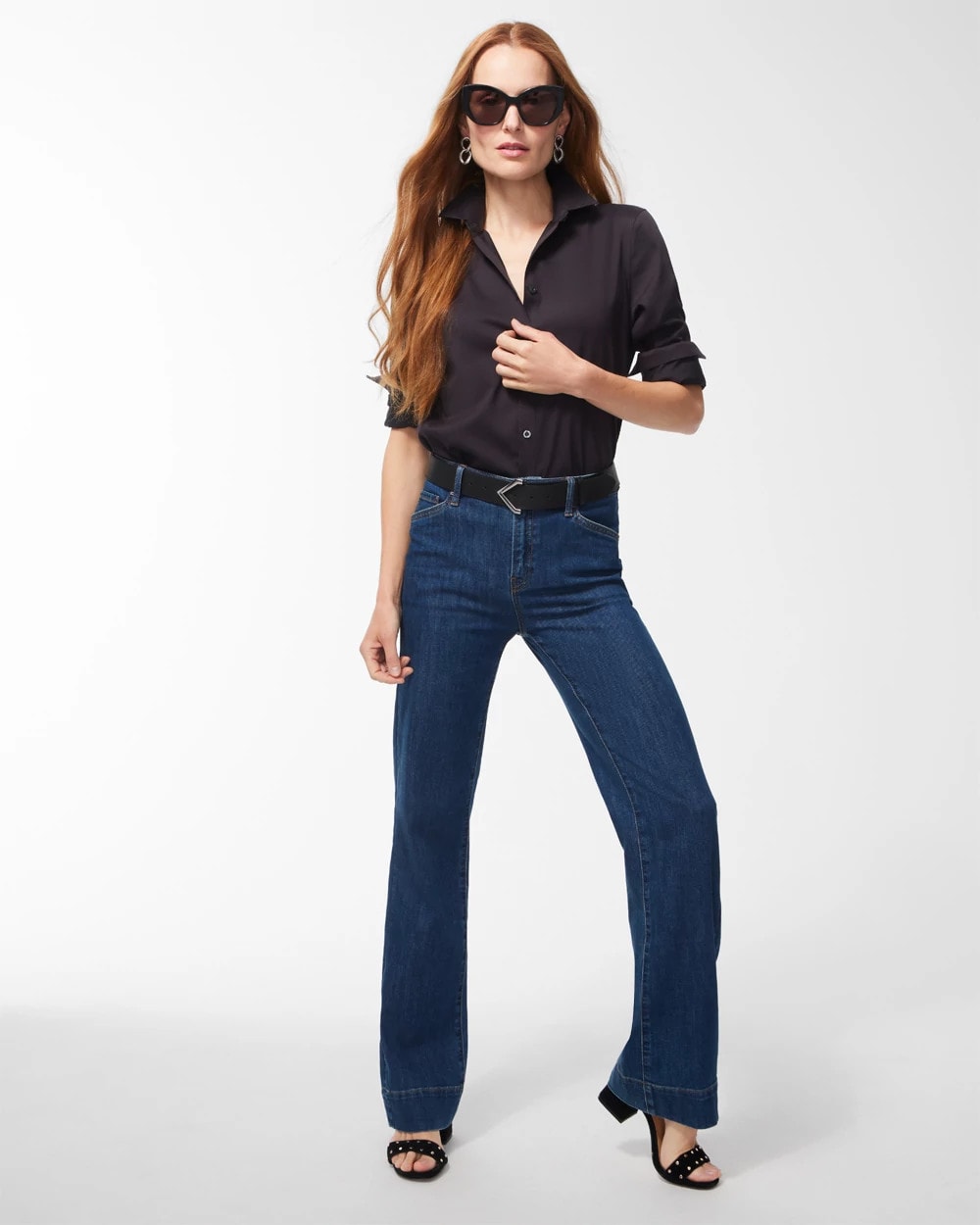 Chico's No-Iron™ Stretch Shirt BLACK