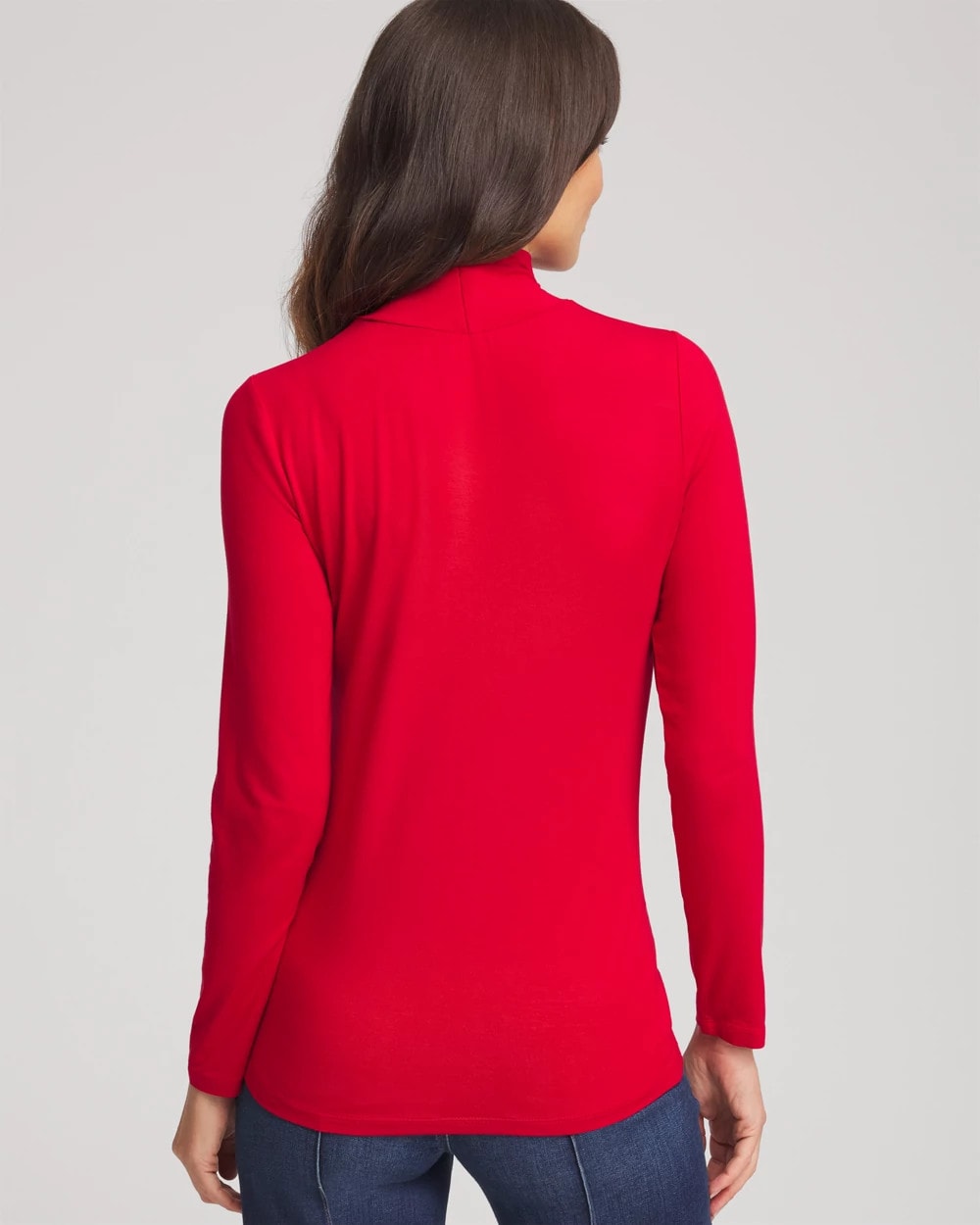 Chico's Touch of Cool™ Mockneck Layering Tee CARMINE RED