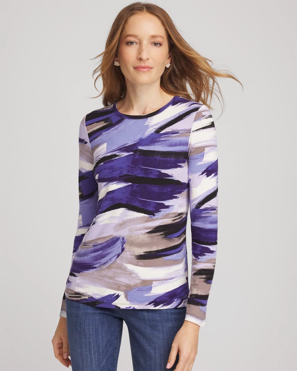 Chico's Touch of Cool™ Crewneck Layering Tee BLACK