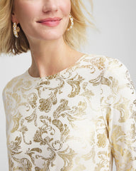 Chico's Touch of Cool™ Foiled Layering Tee ECRU