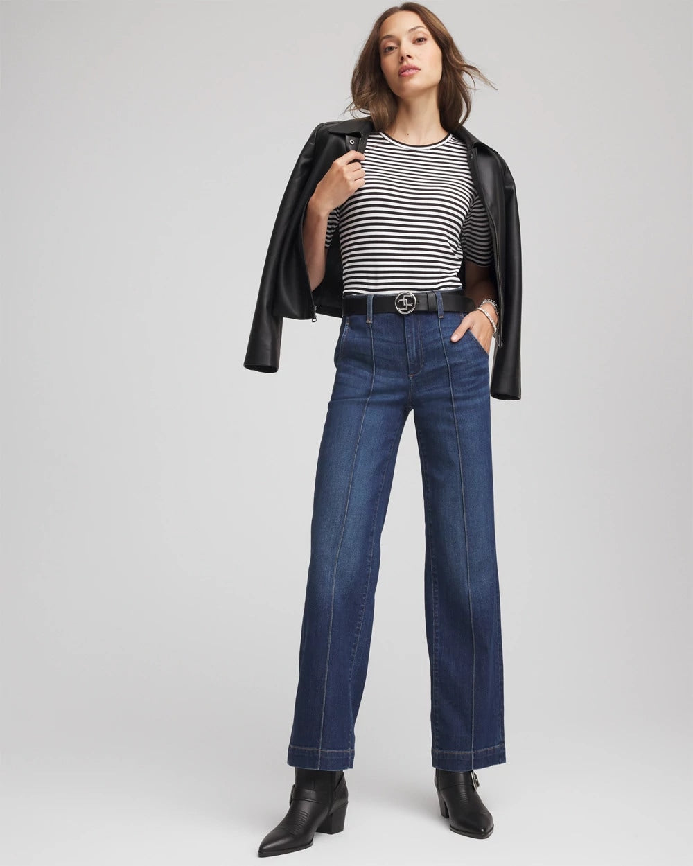 Chico's Touch of Cool™ Elbow-Sleeve Tee BLACK