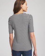 Chico's Touch of Cool™ Elbow-Sleeve Tee BLACK