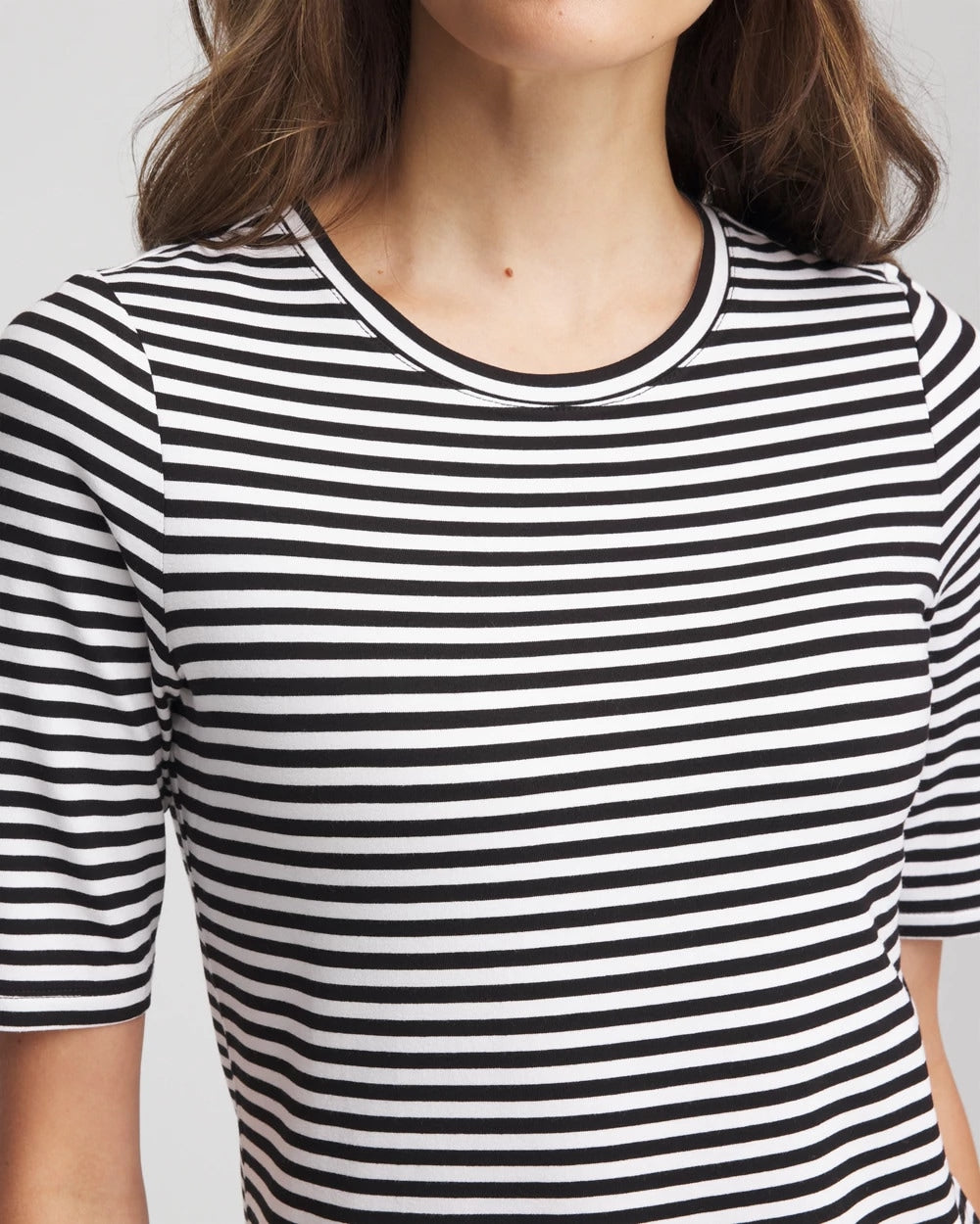Chico's Touch of Cool™ Elbow-Sleeve Tee BLACK