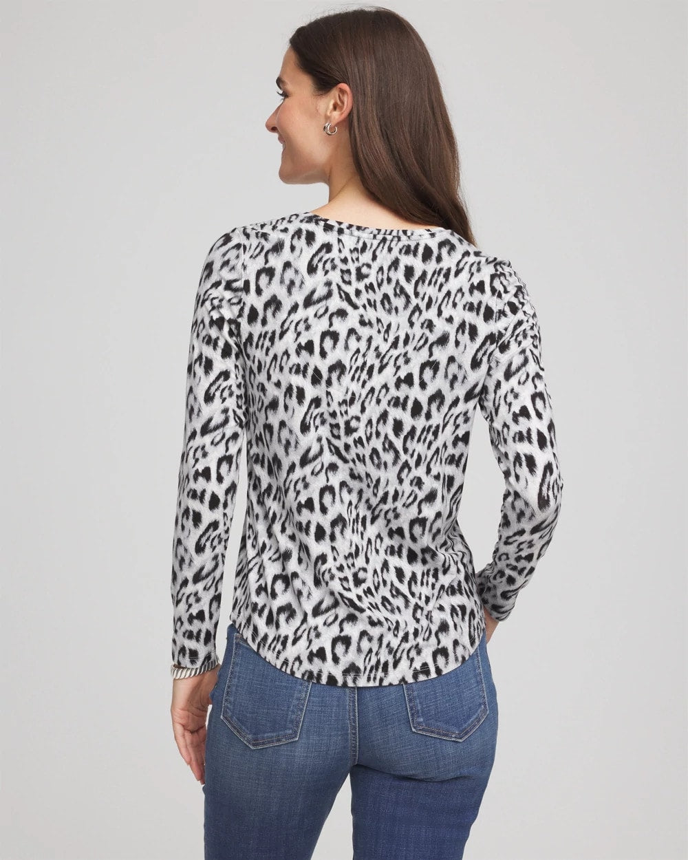 Chico's Touch of Cool™ V-Neck Layering Tee DOVE GRAY