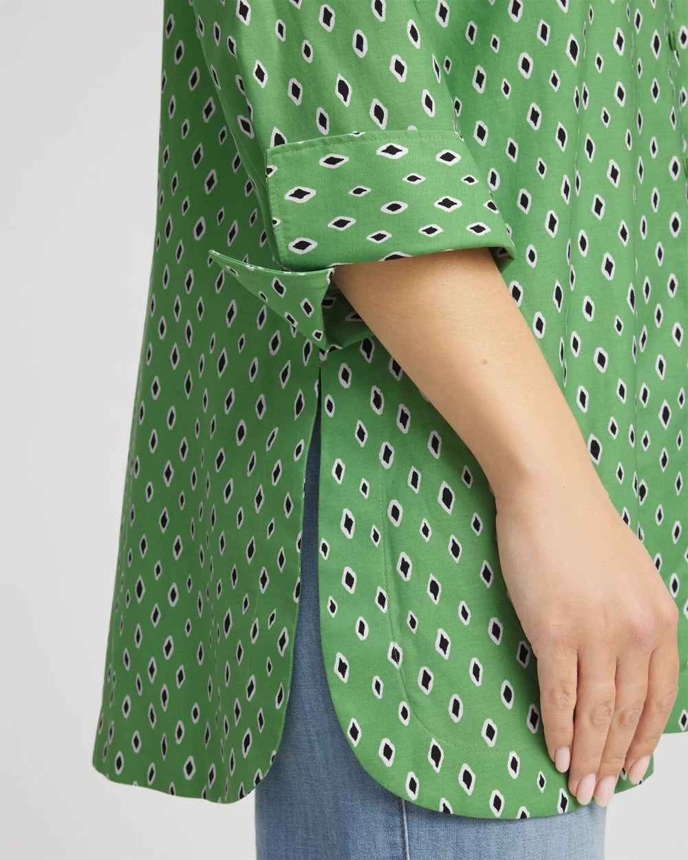 Chico's No Iron™ Geo-Print Tunic SALTED LIME