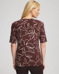 Chico's Touch of Cool™ Elbow-Sleeve Perfect Tee CACAO