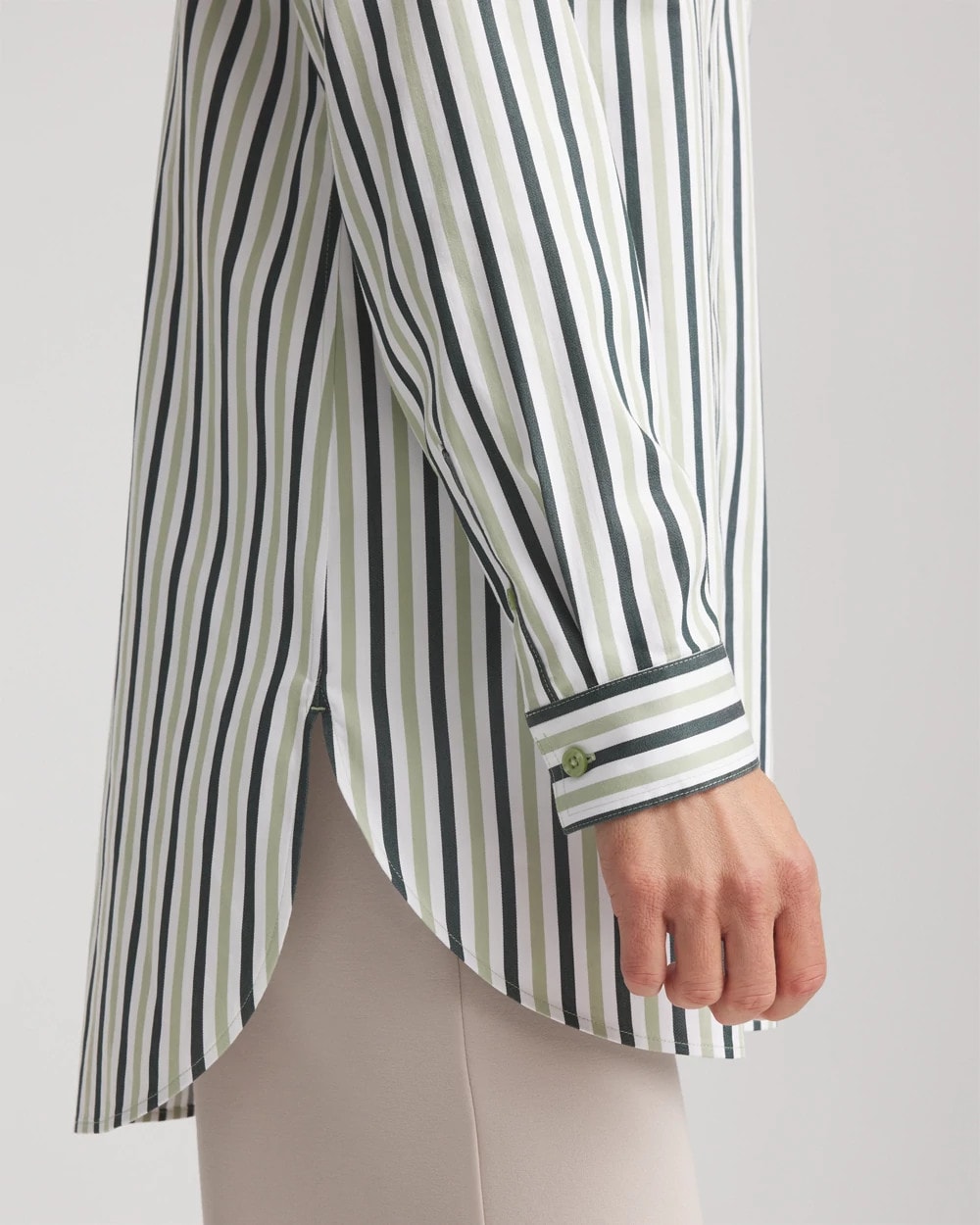 Chico's No Iron™ Striped Shirt SAGE MEADOW