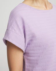 Chico's Cap Sleeve Textured Tee GENTLE LAVENDER