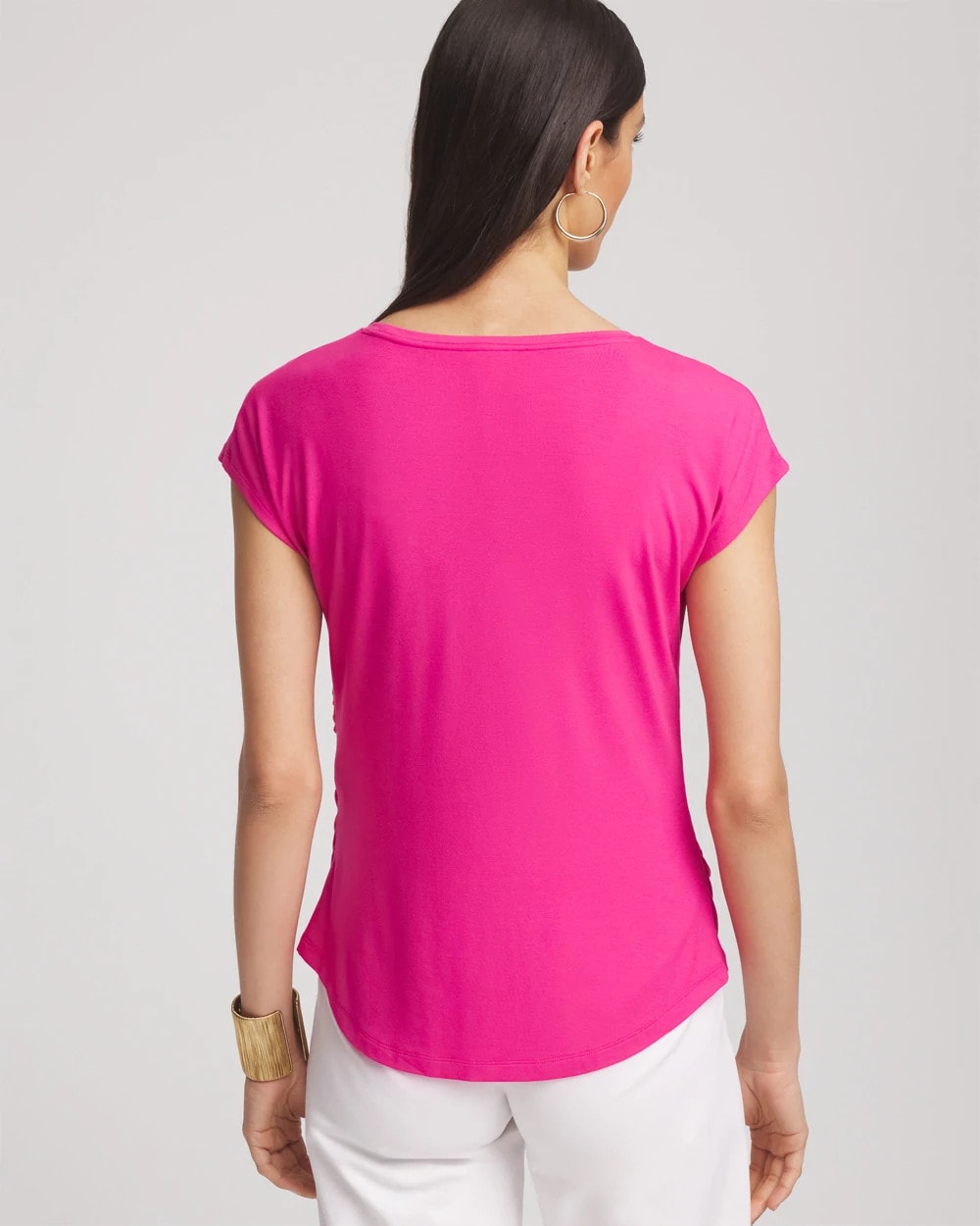 Chico's Cap Sleeve Dolman Tee CRUSHED BERRIES