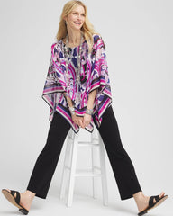 Chico's Travelers™ Paisley Chiffon Layered Top PURPLE CLOVER