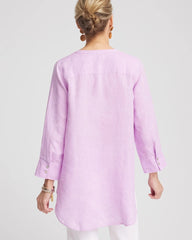 Chico's No Iron™ Linen Tunic LAVENDER SKIES