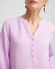 Chico's No Iron™ Linen Tunic LAVENDER SKIES