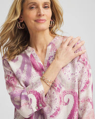 Chico's No Iron™ Multi Paisley Linen Tunic FRENCH BLUSH