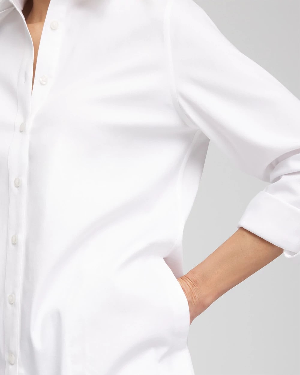 Chico's No Iron™ Pocket Tunic OPTIC WHITE
