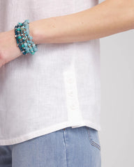 Chico's Sleeveless Linen Tank Top ALABASTER