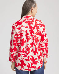 Chico's No Iron™ Floral Linen Shirt RED GLOW