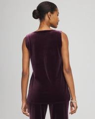 Chico's Travelers™ Velvet Side-Slit Tank NIGHT BLOOM