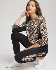 Chico's Zenergy® Animal-Print Bungee Top NATURAL TAN