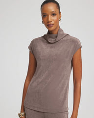 Chico's Travelers™ Mockneck Top DEEP TAUPE