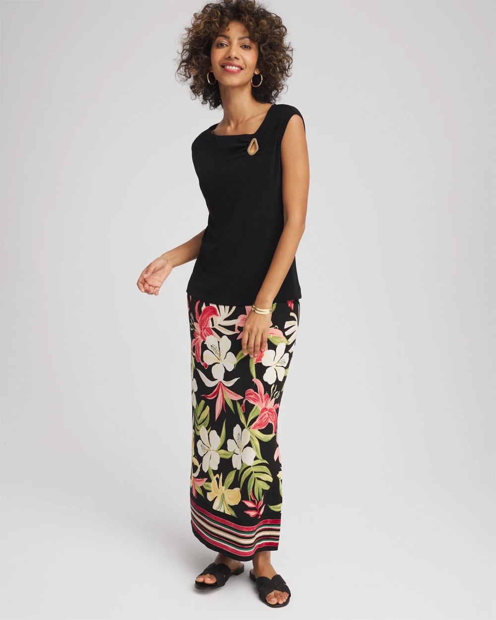 Chico's Travelers™ Asymmetrical Top TRAVELERS BLACK