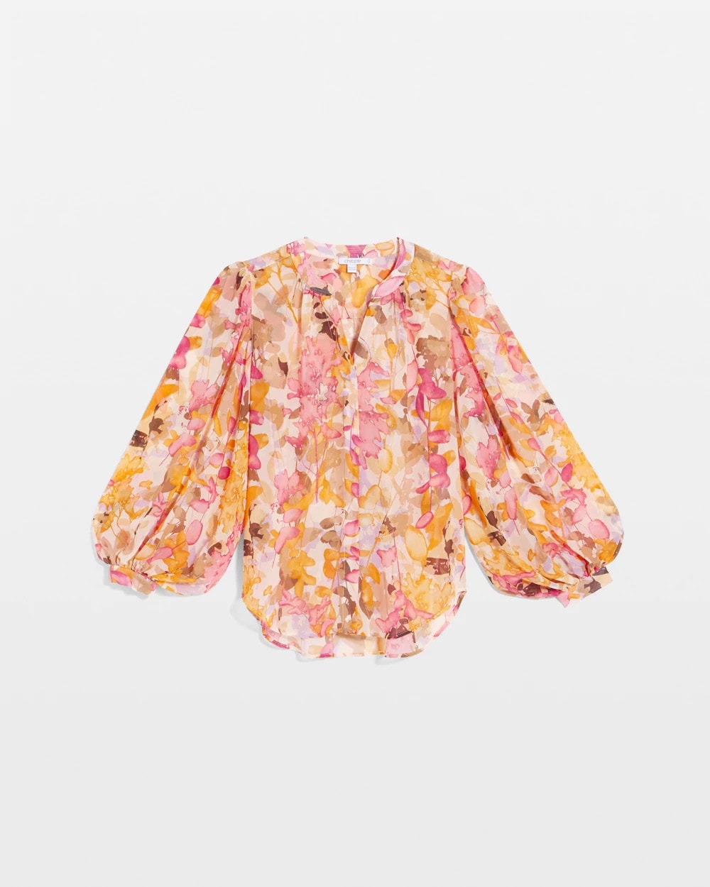 Chico's Split-Neck Blouse SUNSET DUNES