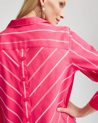 Chico's No Iron™ Stretch Stripe Tunic DRIED ROSES