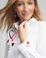 Chico's No Iron™ Valentine's Day Embroidered Tunic OPTIC WHITE