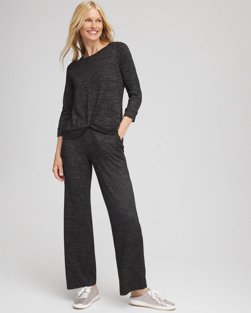 Chico's Zenergy® Twist-Front Top BLACK