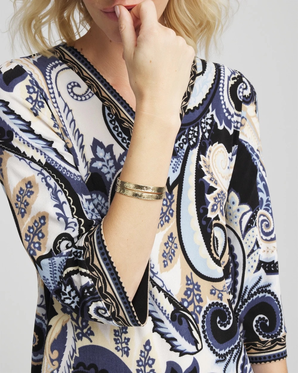 Chico's Travelers™ Paisley V-Neck Tunic CANYON BLUE