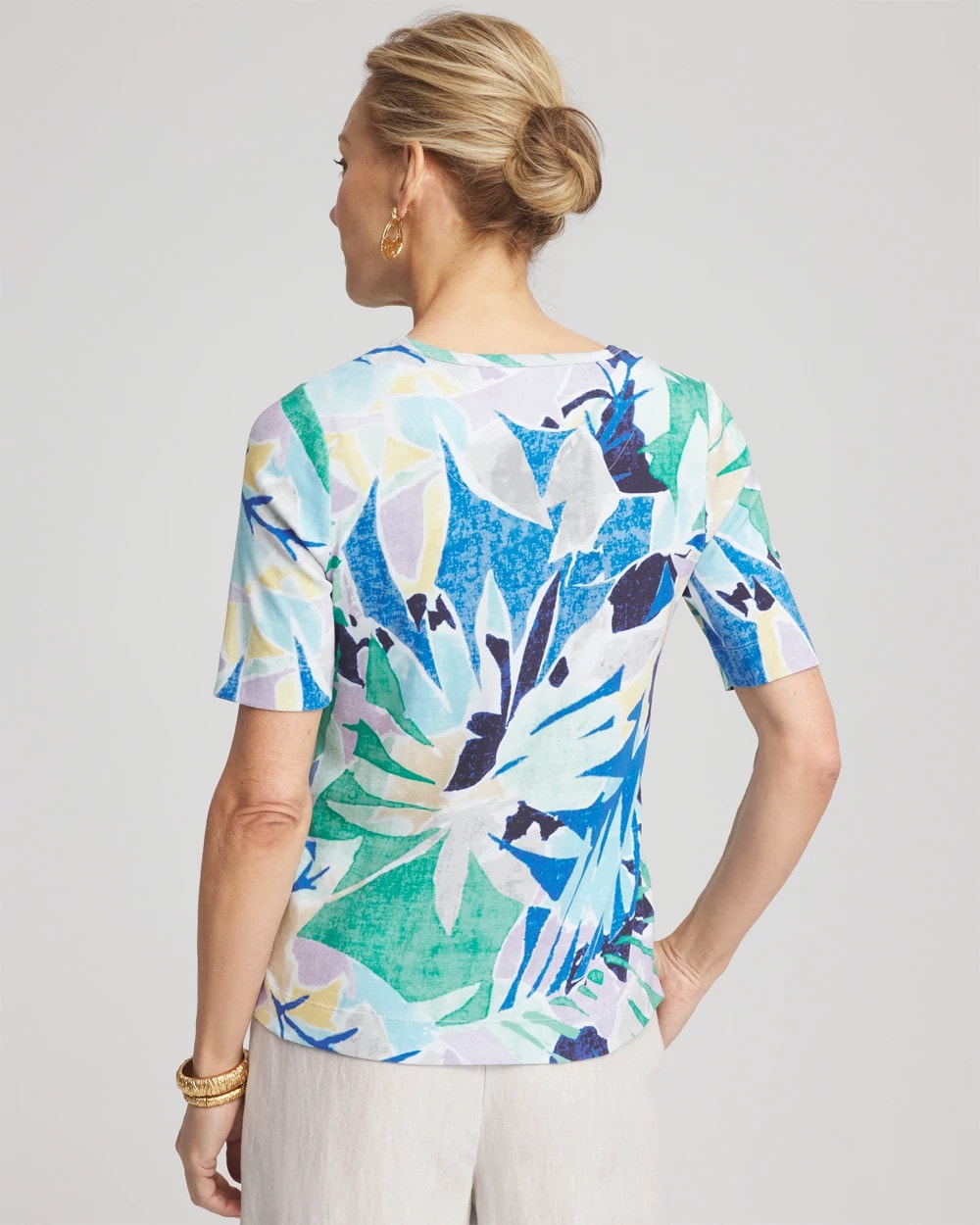 Chico's Pima Short Sleeve Everyday Tee ALABASTER