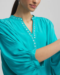 Chico's Batwing Sleeve Top SEASPRAY