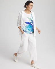 Chico's Zenergy® Floral Scoop Neck Tee RICH COBALT
