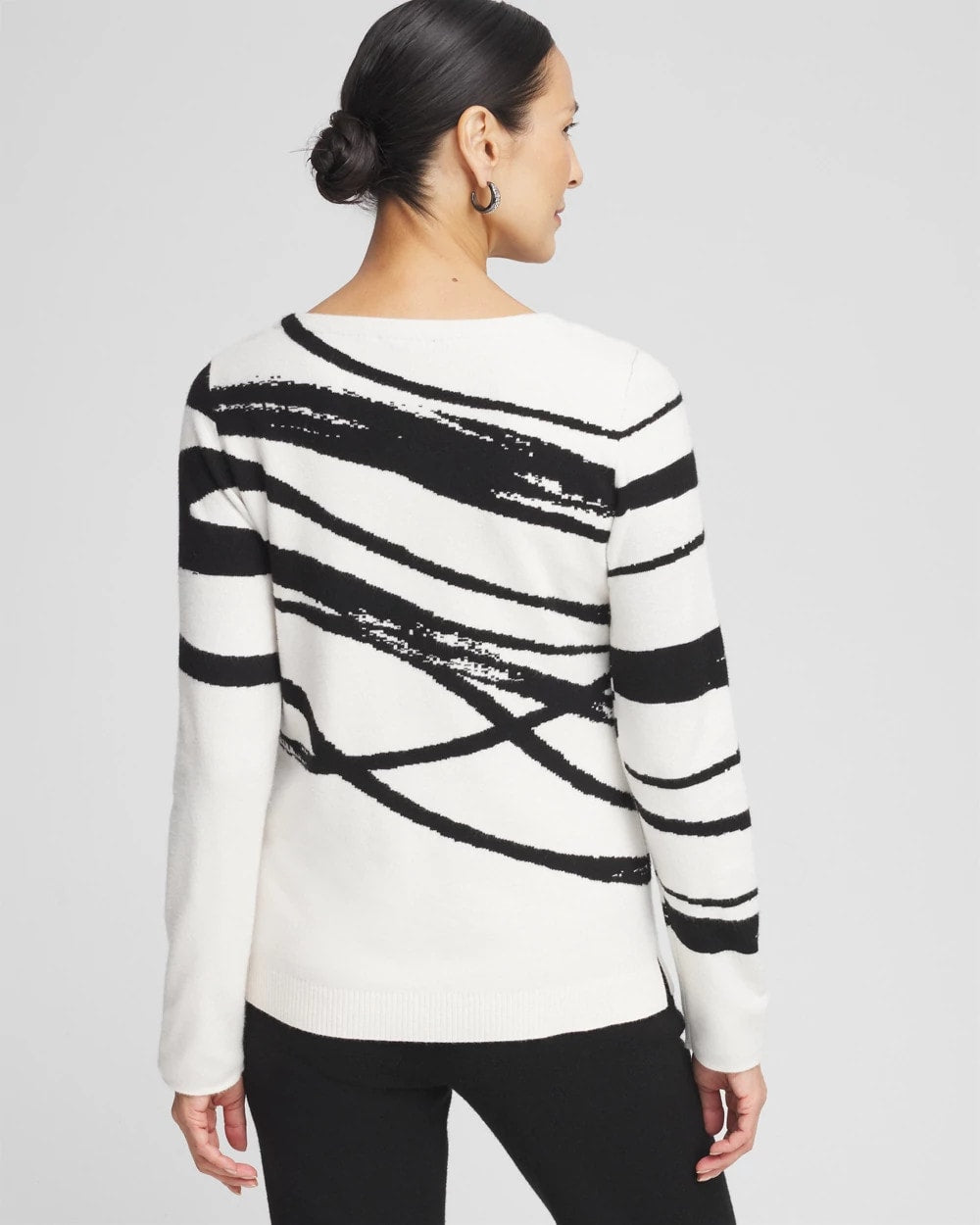 Chico's Zenergy® Luxe Jaquard Pullover BLACK
