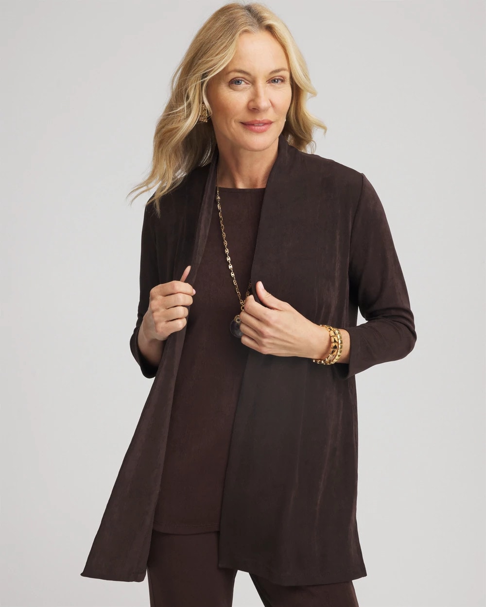 Chico's Travelers™ Classic Side-Slit Tank COCOA BEAN