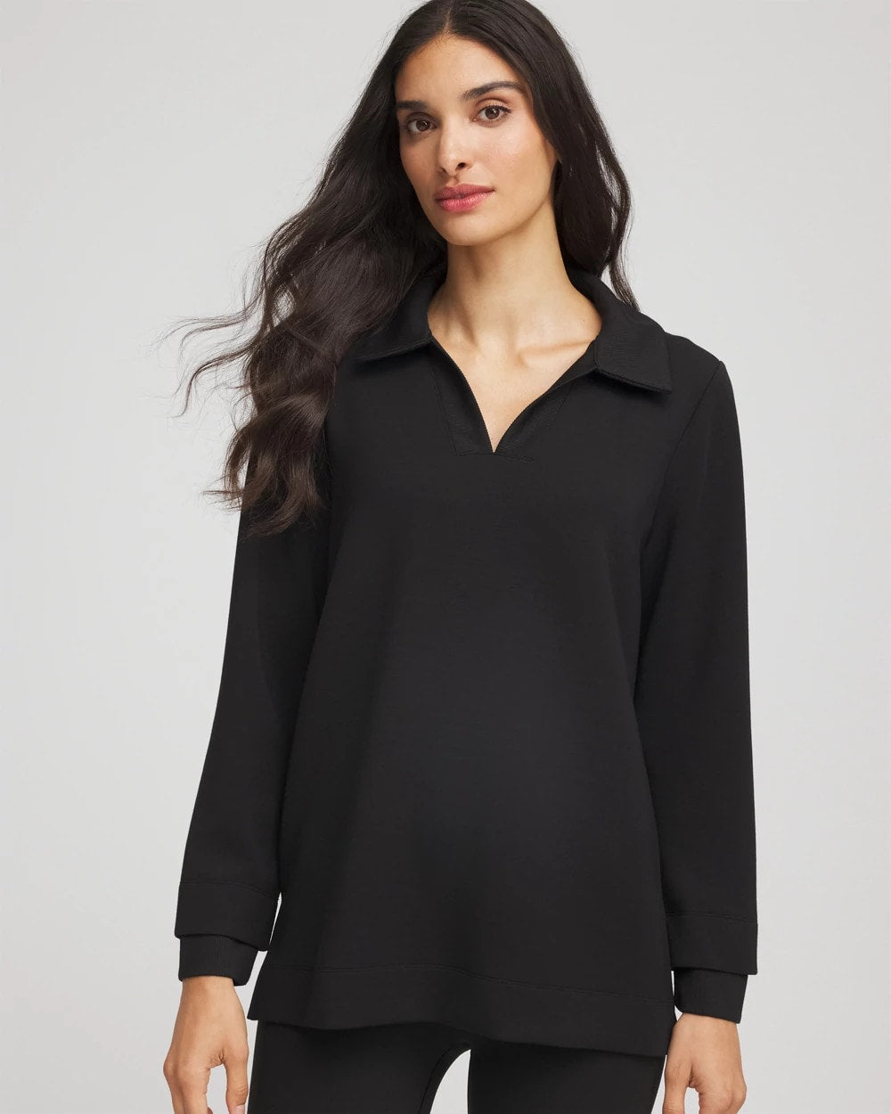 Chico's Zenergy® Collared Tunic BLACK