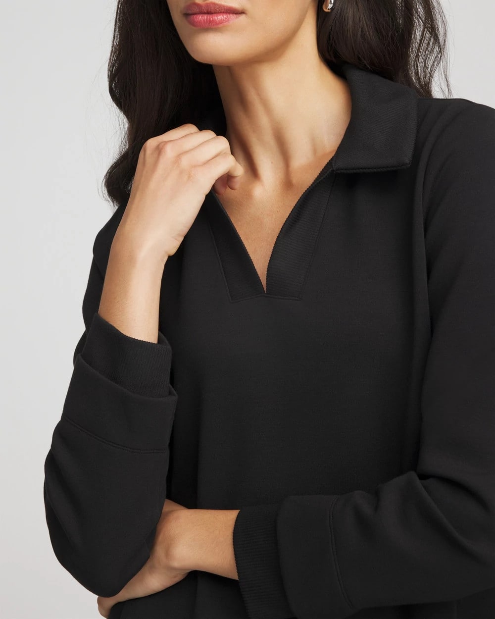 Chico's Zenergy® Collared Tunic BLACK