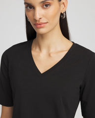 Chico's Elbow-Sleeve Perfect Tee BLACK