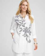Chico's No Iron™ Pocketed Tunic OPTIC WHITE