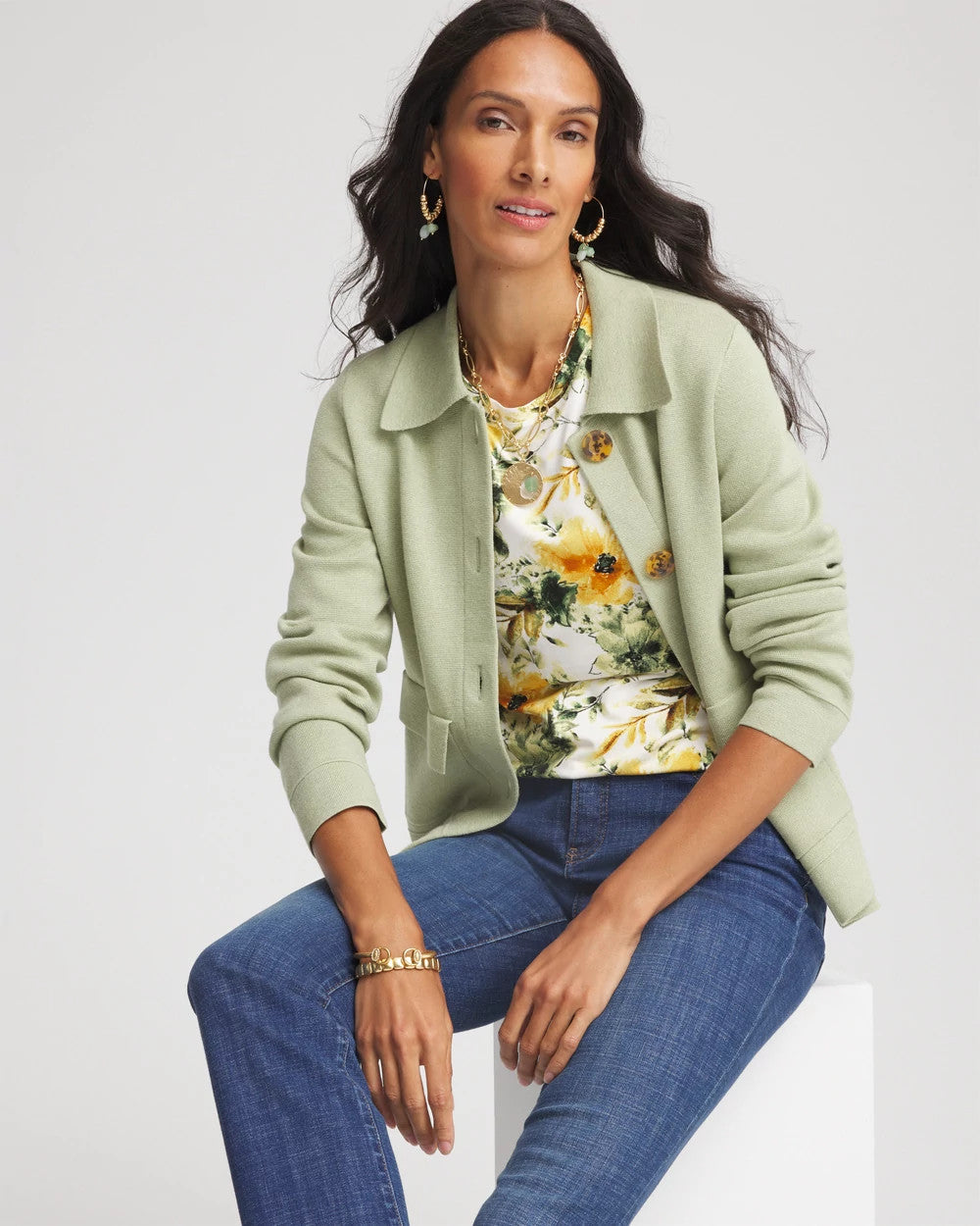 Chico's Touch of Cool™ Elbow-Sleeve Perfect Tee ECRU