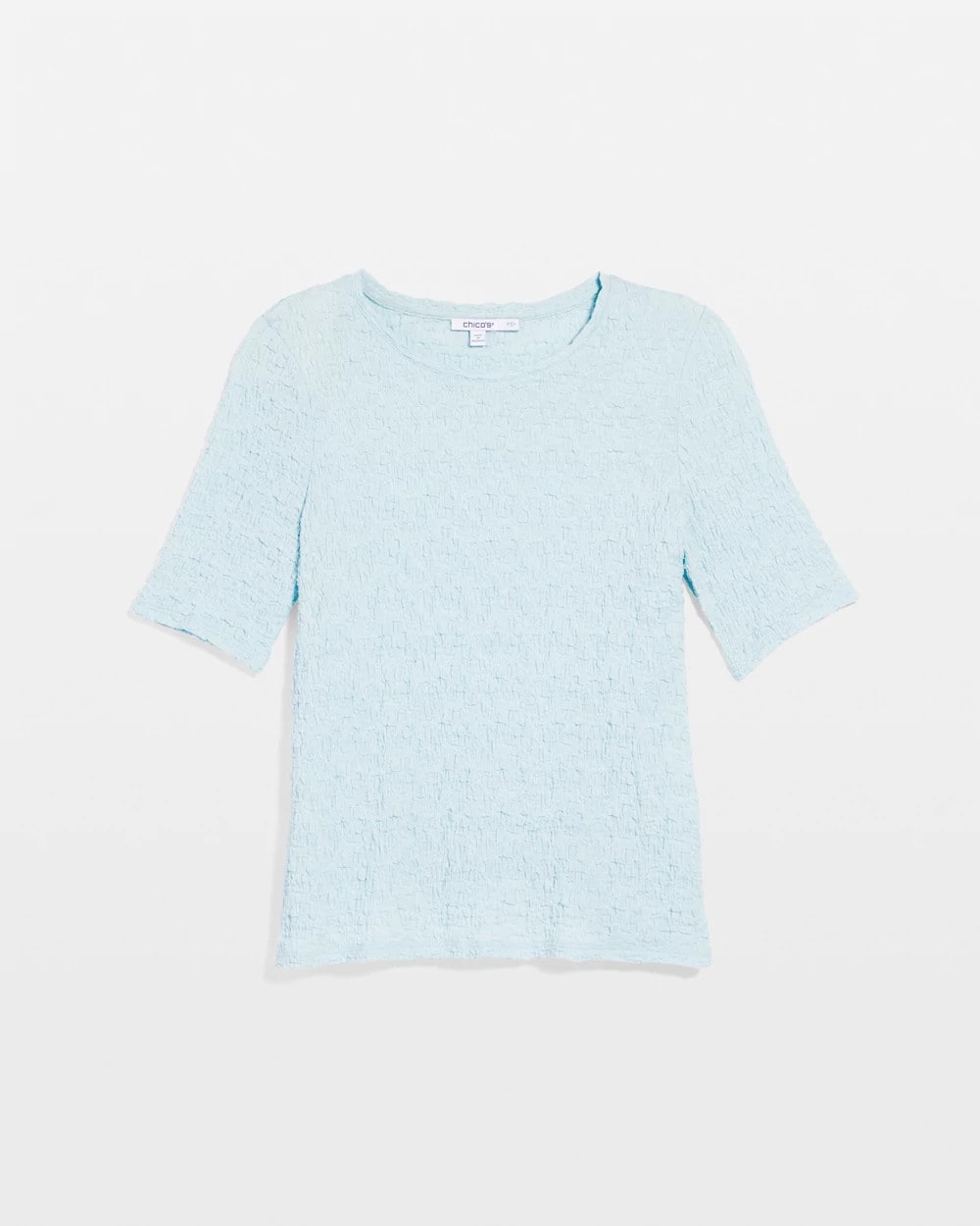 Chico's Textured Short-Sleeve Tee BLUE MENTHE