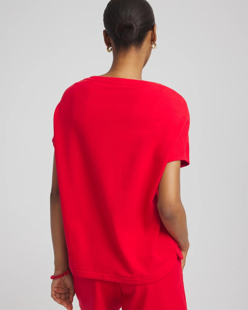 Chico's Zenergy® French Terry Pocket Shirt RED GLOW