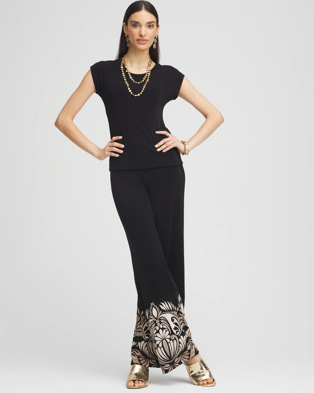 Chico's Travelers™ Cap-Sleeve Top TRAVELERS BLACK