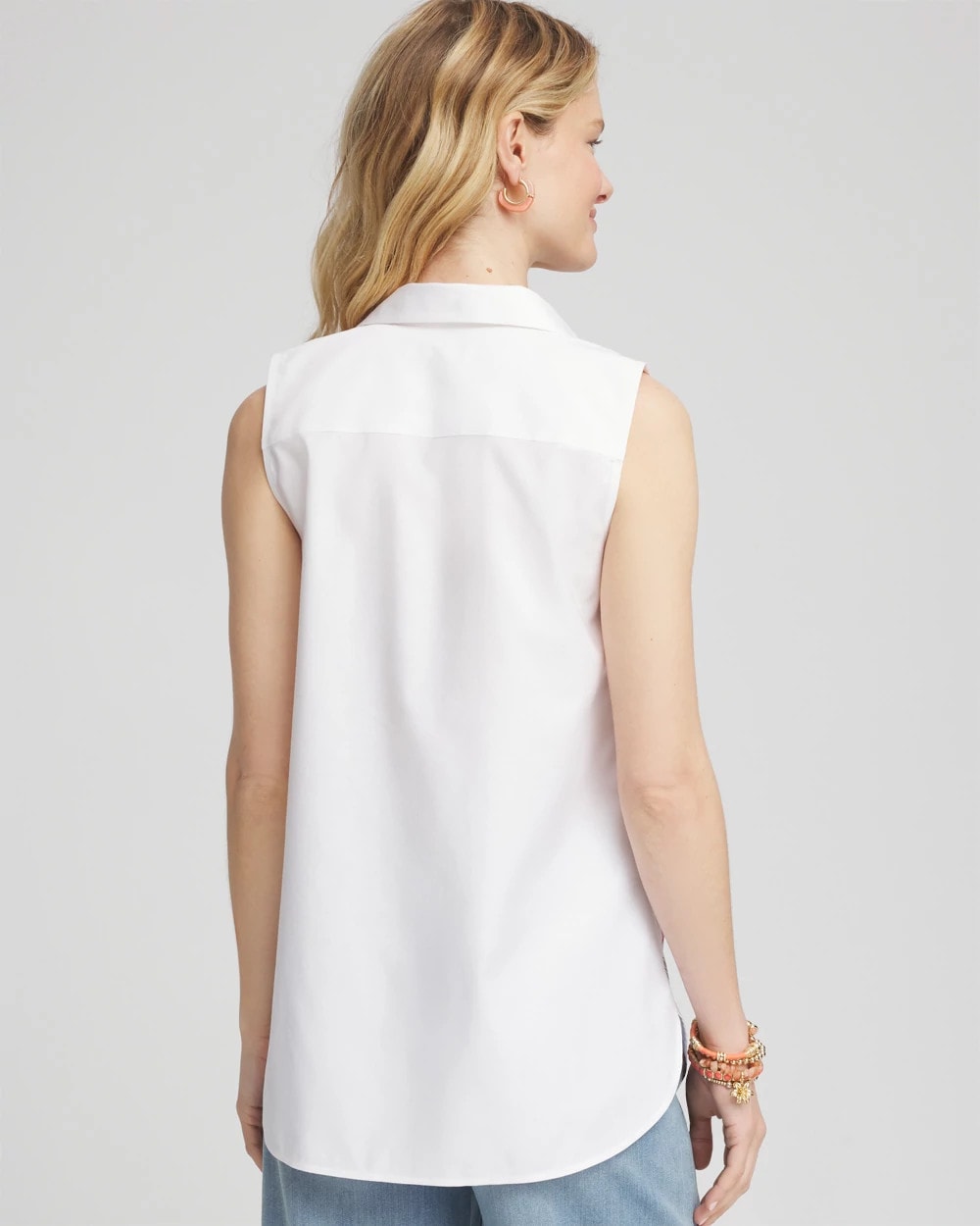 Chico's No Iron™ Tropical Floral Sleeveless Shirt CRUSHED BERRIES