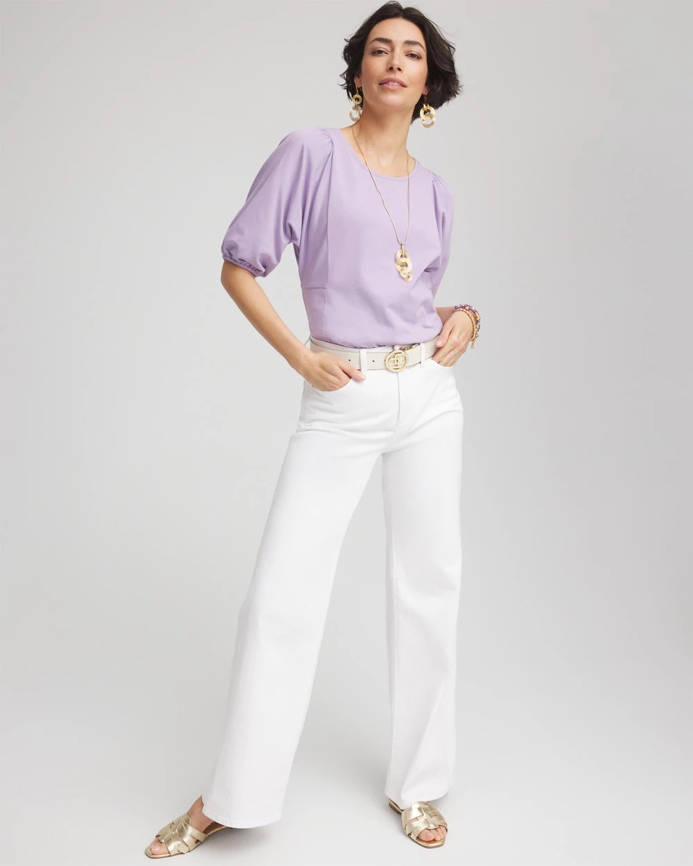 Chico's Dolman Sleeve Top GENTLE LAVENDER