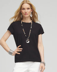 Chico's Perfect Crewneck Tee BLACK