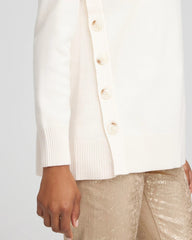 Chico's Button Tunic Sweater ENGLISH CREAM