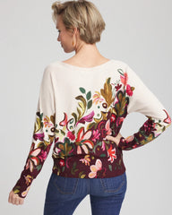 Chico's Ella Dolman Pullover Sweater DEEP CHIANTI