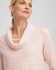 Chico's Zenergy® Luxe Diamante Cowlneck Tunic ROSE SMOKE