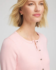Chico's Crewneck Cardigan BLUSHED